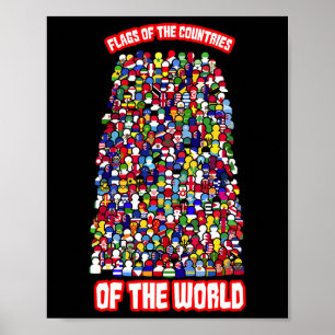 FLAGGOR i LAND i INTERNATIONELL Poster