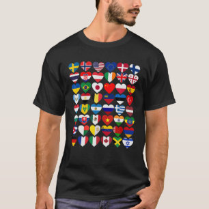 Flaggor i Land i Internationell T Shirt