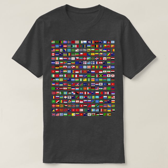 Flaggor i Land i World 287 Flagga Inter T Shirt (Design framsida)