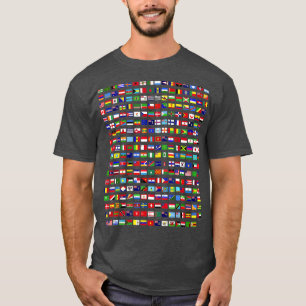 Flaggor i Land i World 287 Flagga Inter T Shirt