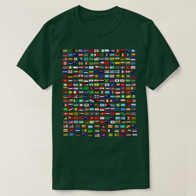 Flaggor i Land i World 287 Flagga Inter T Shirt (Design framsida)