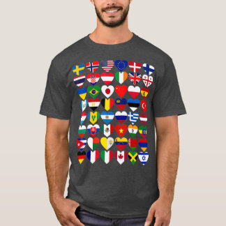 Flaggor i Land i World International T Shirt