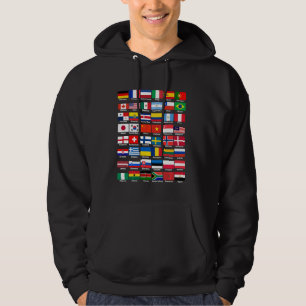 Flaggor i Land - Internationella nationen Hoodie