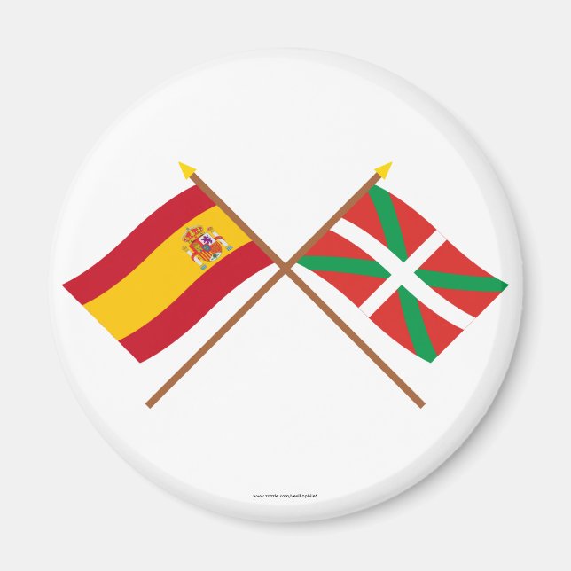Flaggor i Spanien och País Vasco (Euskadi) Magnet (Framsidan)