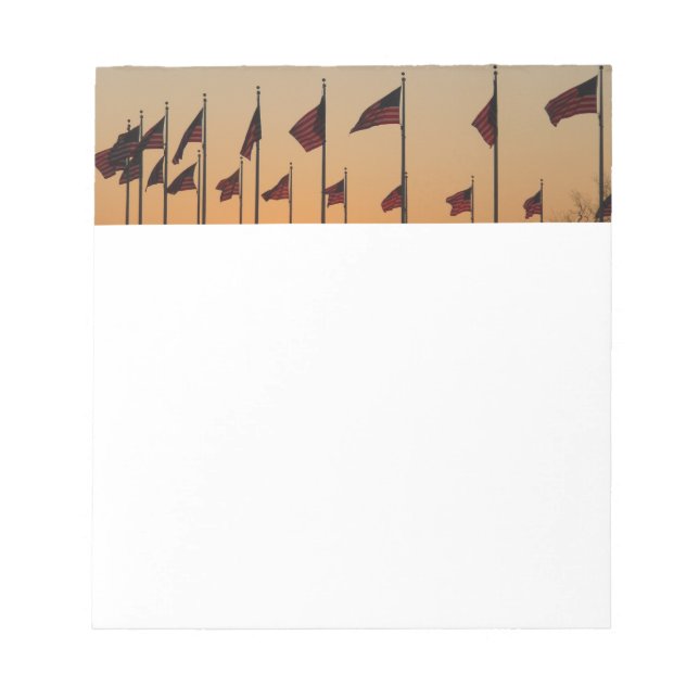 Flaggor i Sunset American Patriotic USA Anteckningsblock (Framsida)
