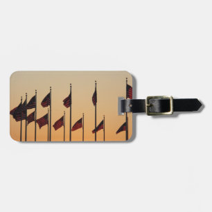 Flaggor i Sunset American Patriotic USA Bagagebricka
