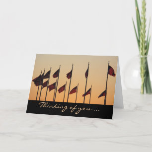 Flaggor i Sunset American Patriotic USA Kort