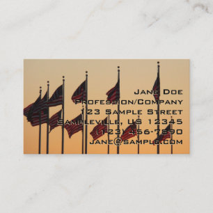 Flaggor i Sunset American Patriotic USA Visitkort