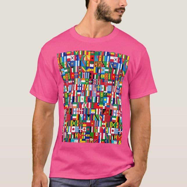 Flaggor i världen t shirt (Framsida)
