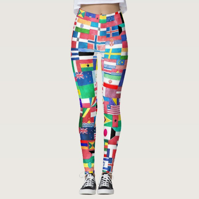 Flaggor Leggings (Framsida)