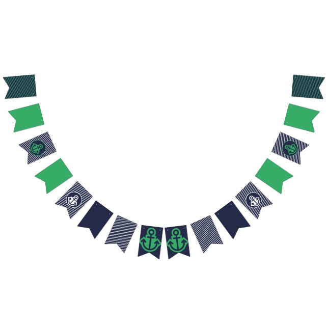 Flaggor och Grönt Nautisk buntning (Alla)