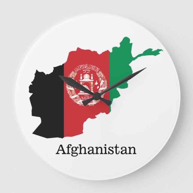 Flaggor och land Afghanistan Stor Klocka (Framsida)