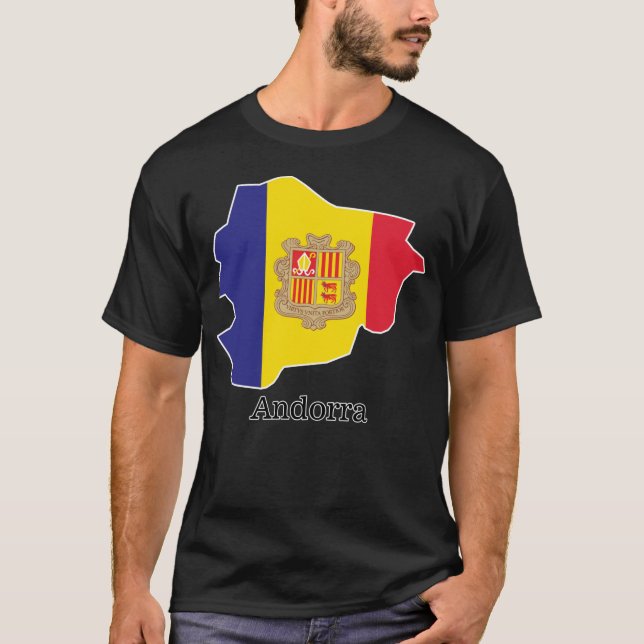 Flaggor och land Andorra T Shirt (Framsida)