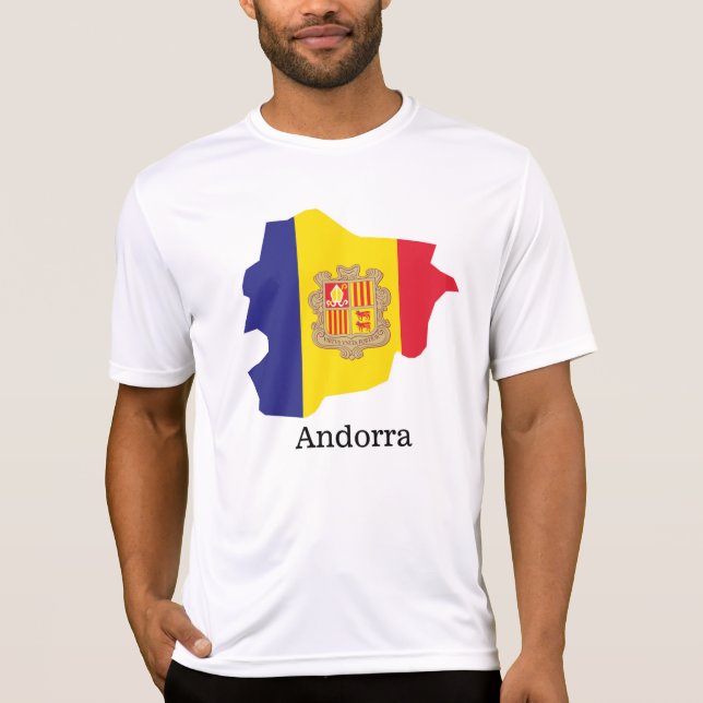 Flaggor och land Andorra T-Shirt (Framsida)