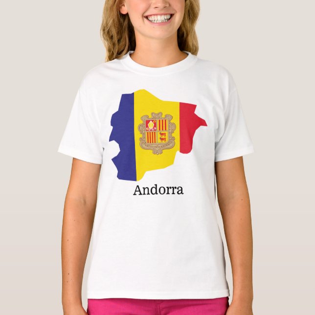 Flaggor och land Andorra T Shirt (Framsida)