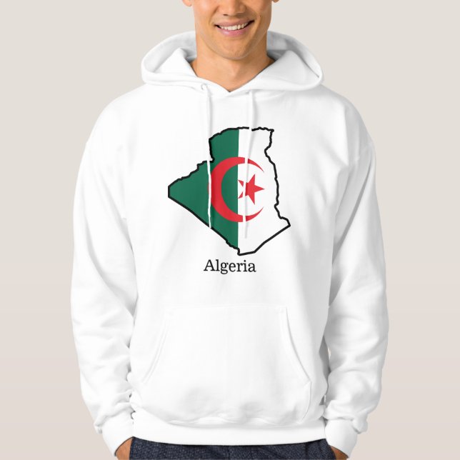 Flaggor och länder Algeriet Hoodie (Framsida)