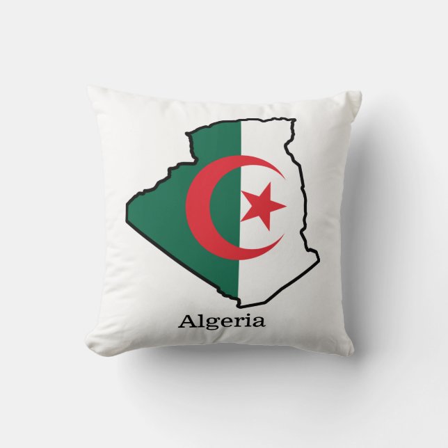 Flaggor och länder Algeriet Kudde (Framsida)