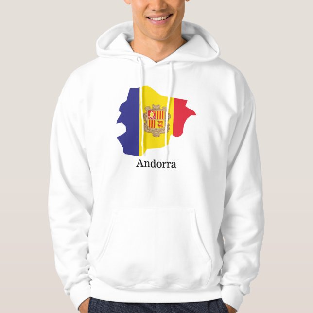 Flaggor och länder Andorra Hoodie (Framsida)