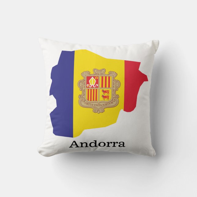 Flaggor och länder Andorra Kudde (Framsida)
