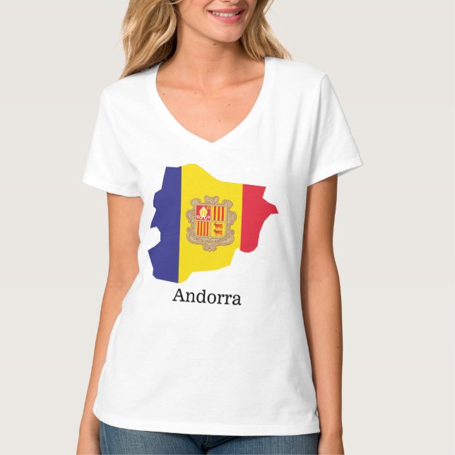 Flaggor och länder Andorra T Shirt (Framsida)