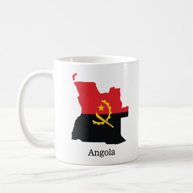 Flaggor och länder Angola Kaffemugg (Vänster)