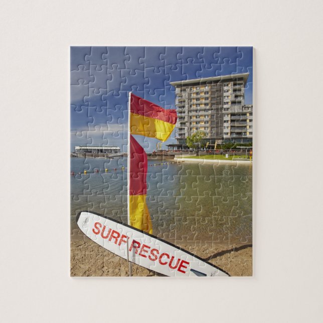Flaggor och surfans rädding pussel (Vertikal)