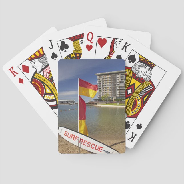 Flaggor och surfans rädding spel kort (Baksidan)