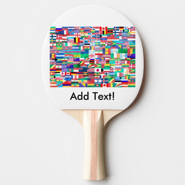 Flaggor of Nations Collage Pingisracket (Framsidan)