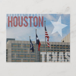 Flaggor över Houston, Texas Vykort