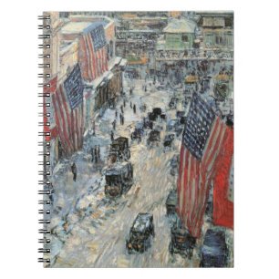 Flaggor på 57:e gatan av Frederick Childe Hassam Anteckningsbok
