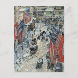 Flaggor på 57:e gatan av Frederick Childe Hassam Vykort