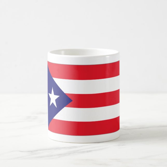Flaggor på världskaffet mugg-Puerto Rico Kaffemugg (Center)