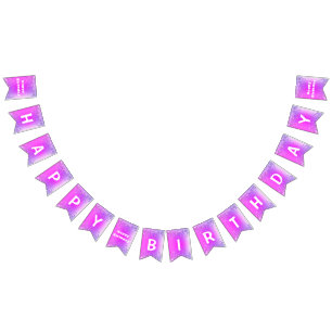 Flaggor Rosa Lila Glitter Drivrutiner vid födelsed