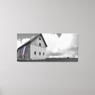 Flaggor till våra jordbrukare - Barn med amerikans Canvastryck