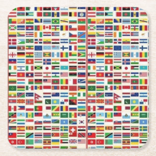FLAGGOR UNDERLÄGG PAPPER KVADRAT