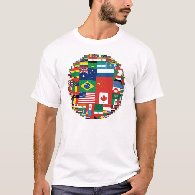 Flaggor vid landområde (dräkt) tee shirt (Framsida)