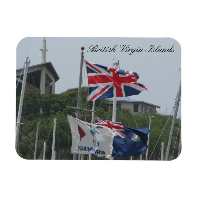 Flaggor @ Virgin Gorda Magnet (Horisontell)