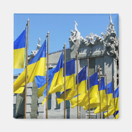 Flaggorna Ukraina Magnet