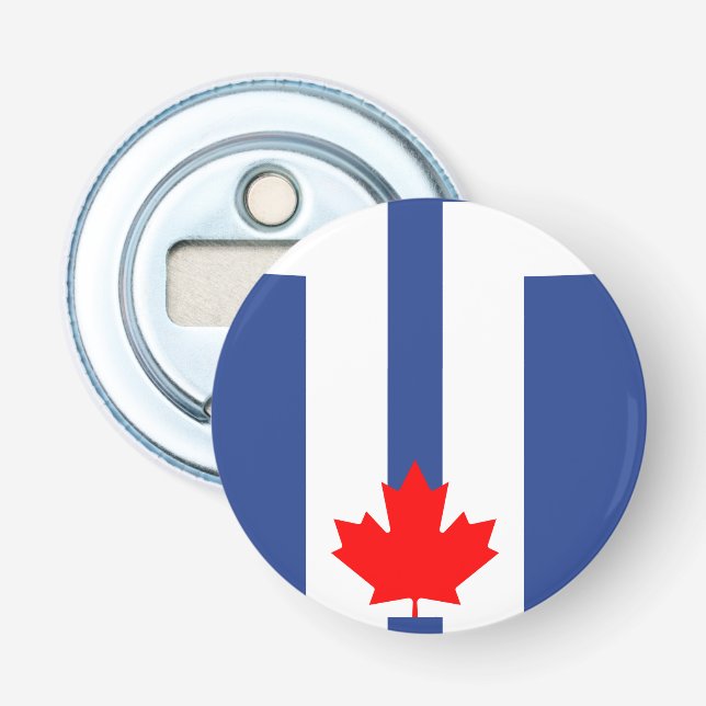 Flaggprydd flasköppnare med Torontos flagga (Framsidan)