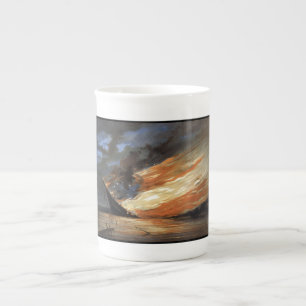 Flaggskeppet Rebel Civil Krig vid Fire of American Benporslin Mugg