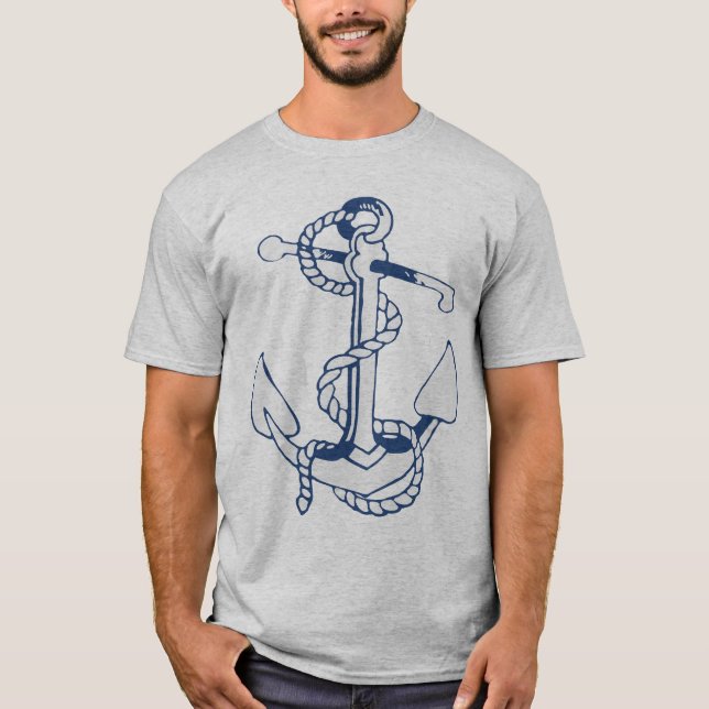 Flaggskeppsfartyg för marint bruk Anchor 7a T Shirt (Framsida)
