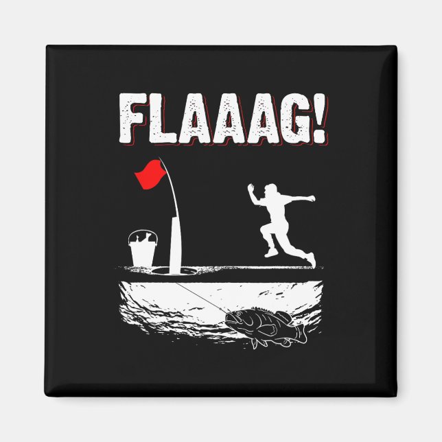 Flaggstång för isfiske magnet (Framsidan)
