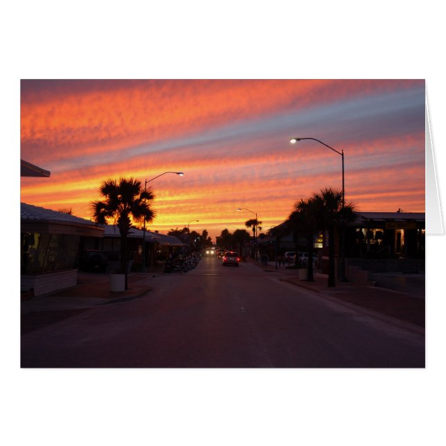 Flagler Avenue - New Smyrna Beach, FL Hälsningskort (Framsidan Horizontal)