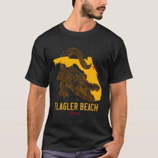 Flagler Beach Florida Fl Aligator Vacation Surfa T Shirt