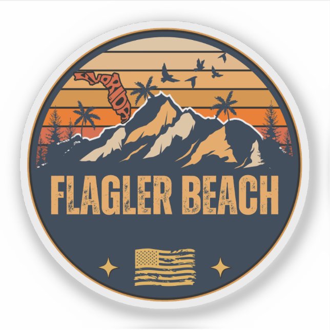 Flagler Beach, Florida  Klistermärken (Framsida)