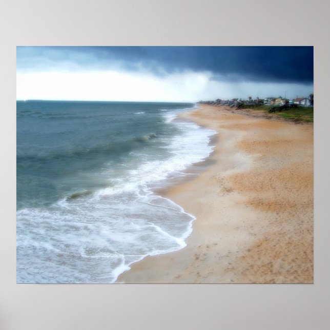Flagler Beach Florida Shoreline Poster (Framsidan)
