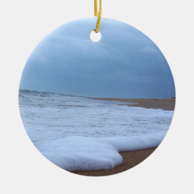 Flagler Beach Shoreline Julgransprydnad Keramik (Framsidan)