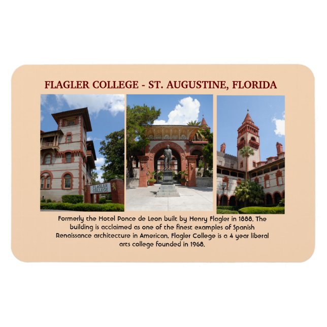 Flagler College Flexible Photo Magnet (Horisontell)
