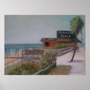 FLAGLER-STRANDaffisch Poster