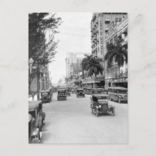 Flagler Street, Miami, 1920-talet Vykort